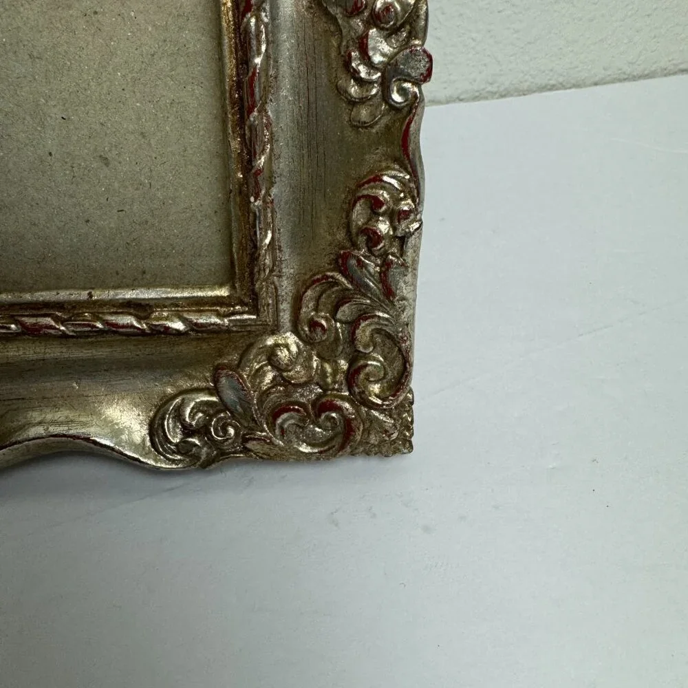 Vintage Victorian Style Golden Color Patina Photo Picture Frame